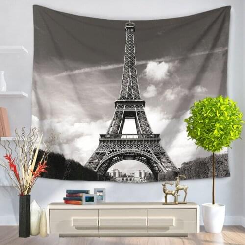 European Classic Tower London Wall Tapestry Bohemia Color Decorative Yoga Mat Europe Textile Beach Towel White Wall Hanging 200