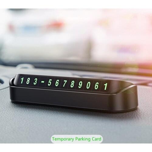 Temporary Parking Card Luminous Phone Number Card Plate For Renault Koleos Megane Scenic Fluence Laguna Velsatis Twingo Clio