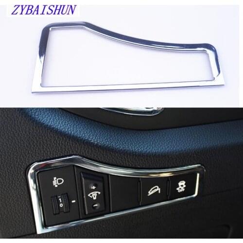 For Kia Sportage R 2011-2014 2015 headlight switch multi-function button decorative stainless steel car parts cover