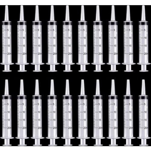 20pcs 20ml Disposable Syringe For Lip Gloss Base Oil Diy Refilling Measuring Pipette Lip Gloss Vendor Tools Wholesale