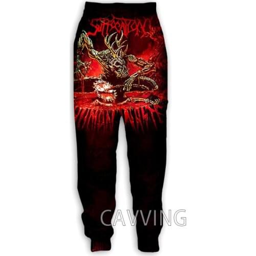 CAVVING 3D Print SUFFOCATION Rock Band Casual Pants Sports Sweatpants Straight Pants Sweatpants Jogging Pants Trousers