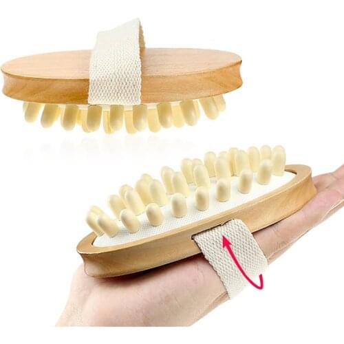 Body Anti Cellulite Massag Brush Soothing Wooden Essential Oil Spa Air Cushion Massage Hair Scalp Massage Comb Dead Skin Remover