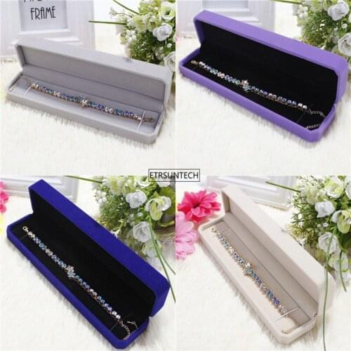 50pcs New Long Necklace Bracelet Jewelry Display Box Solid Carring Box Jewelry Box Wholesale Jewelry Accessories Tools