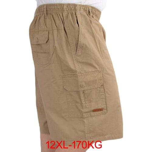 Big size mens summer casual Shorts plus size loose middle-aged oversized cotton 8XL 7XL 6XL Large size 11XL 12XL men shorts