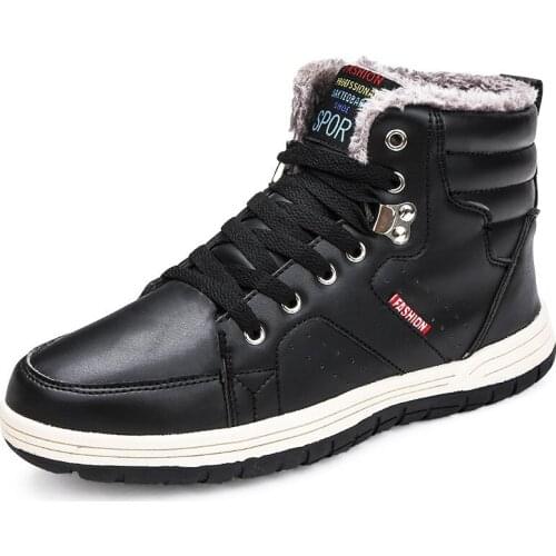 Super warm Ankle boots men winter boots men Rubber work shoes warm fur snow boots men wear-resistant male botas hombre sneakers7