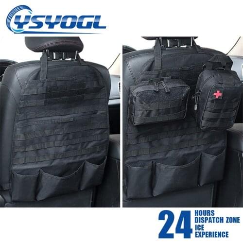 2020New Universal Car Seat Back Bag Tactical Molle Car Seat Organizer Storage Nylon Seat Organizer Protector Auto Accessories