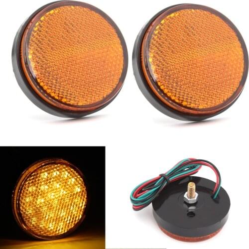 Universal 12V Round Reflector LED Rear Tail Brake Stop Light stop Lamp For Motorcycle Car RV SUV Pickup Truck Trailer
