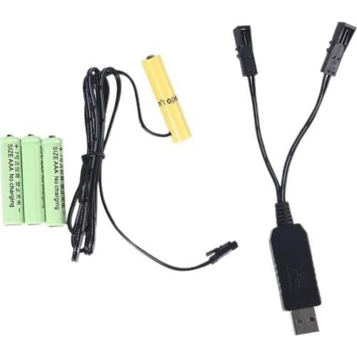 2in1 AAA Battery Eliminator USB Power Supply Replace 1-4pcs1.5V AAA Batteries for Clock Toys camera wireless mouse