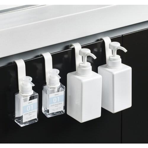 8PCS Bottle Hanger Hooks Bathroom Pipe Hanging Organizer Hooks Detergent Shampoo Hangers Kitchen Accessories Wall Hooks