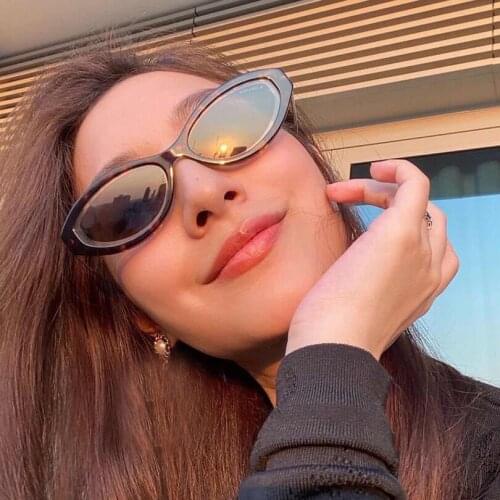 Cat eye acetate frame women sunglasses fashion style brown lens lady sunglasses