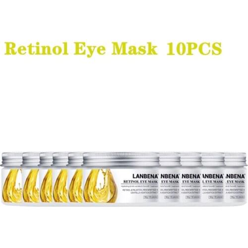 LANBENA Retinol Eye MaskEye Patches Reduces Dark Circles Ageless Anti-Puffiness Lifting FirmingEyeSerum Korean SkinCare 10PCS