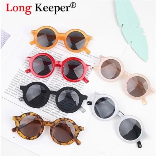 2019 Fashion Round Kids Sunglasses Girls Children Goggle Baby Boys Anti-UV Sun Glasses Shades Colorful UV400 Eyewear