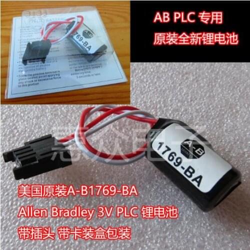 5pcs New Original 1769-BA 1769BA PLC Controller 3V Lithium Battery Batteries with connectors plugs free shipping
