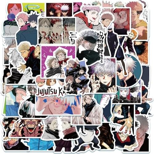 50Pcs Jujutsu Kaisen Anime Graffiti Stickers for Guitar Skateboard DIY Laptop LuggageCar Decal Kids Toy