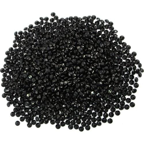 500pcs/Bag Wholesale Black Nano 1mm 1.75mm 2mm (Size 1-3mm) Syntheric Gems Round Brilliant Cut Nanotone