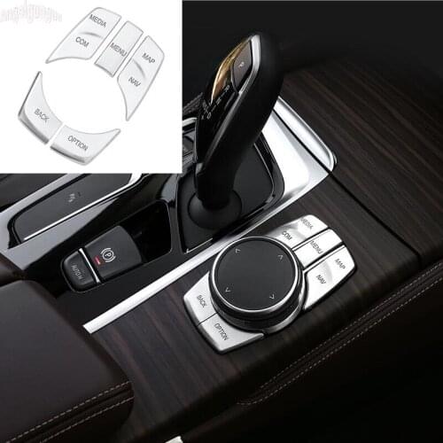 ABS chrome For BMW X3 G01 6GT 6 series GT 2018 19 Car Interior Multimedia Button Cover Idriver Sticker protection car-styling