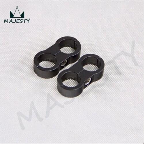 Brand new 2 PCS AN10 10AN 12 ID 23.8mm Billet Fuel Hose Blue Hose Separator Fittings Adapter black