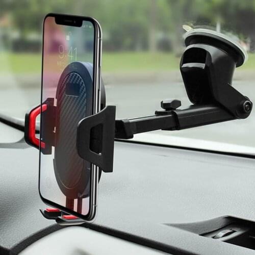 NEW Car Phone Holder Support Smartphone Voiture Windshield Gravity Chuck Extendable Stand Air Outlet Clip for iphone for samsung