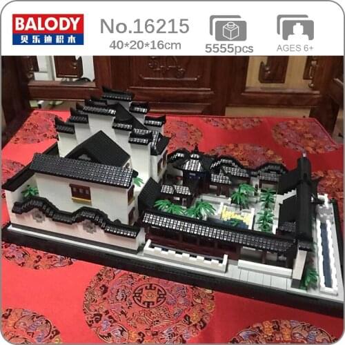 Balody 16215 World Architecture Garden House Courtyard Lake Tree DIY Mini Diamond Blocks Bricks Building Toy for Children no Box