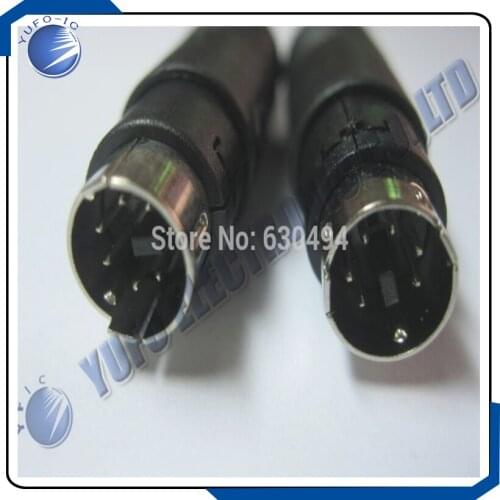 Free Shipping 5Pcs DIN Plug 6pin Connector 6 Pin Mini w/ Plastic Handle 6p Male