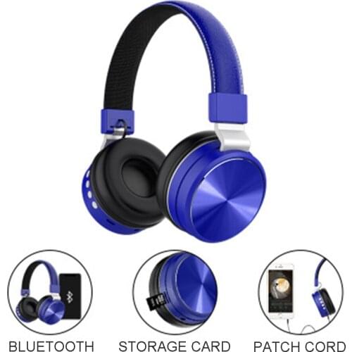 Head-mounted wireless bluetooth headset card FM bass sports music bluetooth headset