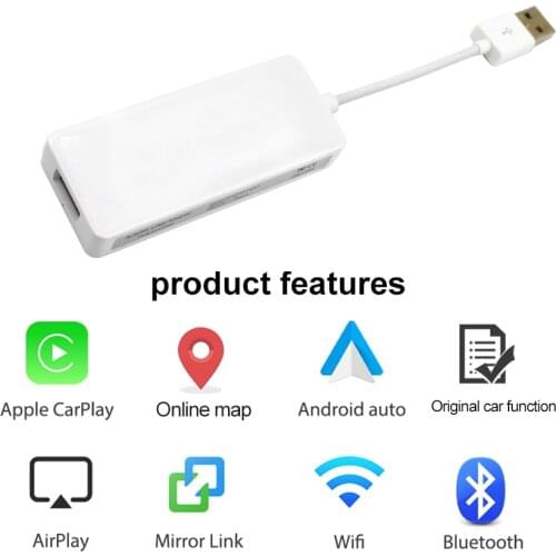 Wireless Apple CarPlay Dongle Android Auto USB Adapter for Android Car Screen Unit GPS device