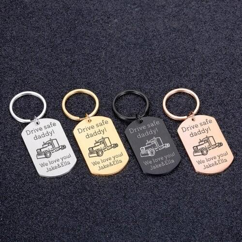 Father Keychain Gift for Dad Father Drive Safe Daddy Birthday Valentine Day Gift for Daddy Step Dad from Daughter Son Kids Wife