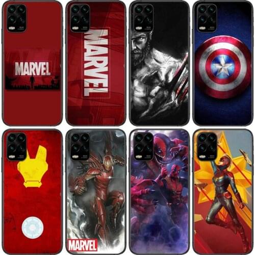 Marvel cartoon Phone Case For XiaoMi Redmi Note 11 10 9S 8 7 6 5 A Pro T Y1 Anime Black Cover Silicone Back Pre style cover