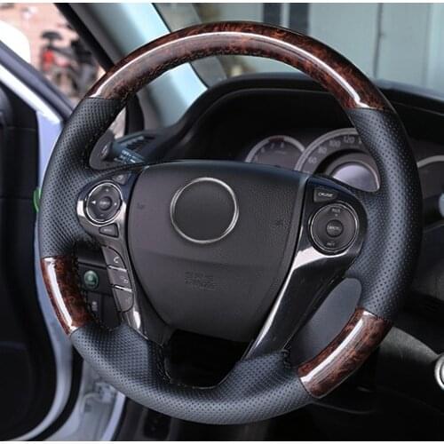 Steering wheel cover For Honda 10th Gen Civic 17 CRV GREIZ FIT VEZEL high-grade carbon fiber suede leather hand-sewn Grip Cover