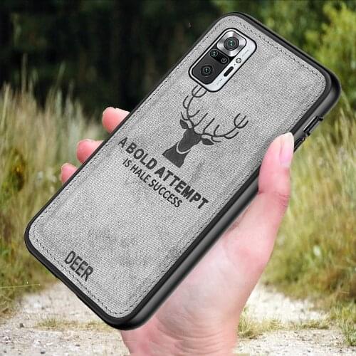 Soft TPU Cover For Redmi Note 10S 9S 9T pro max 9prime K40 Deer Cloth phone Case For Xiaomi 11 ultra 9C 9A 10T Poco F3 M3 X3 M2