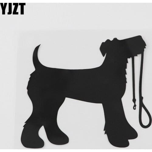 YJZT 12.3CMX10.8CM Fun Pets Puppy Animal Decor Decal Vinyl Car Sticker Black/Silver 8A-0576