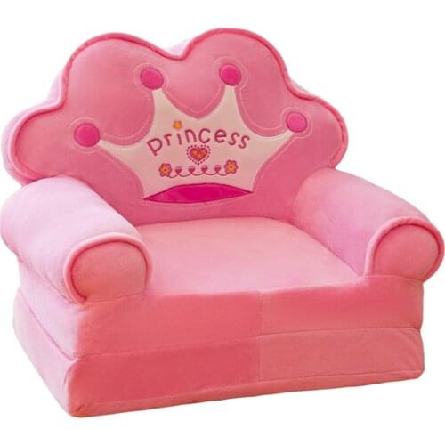 Animal Dog Bear Crown Children Foldable Sofa Baby Tatami Plush Kids Toy Cartoon Seat Gifts for Girls Birthday Gift Lounger Bed