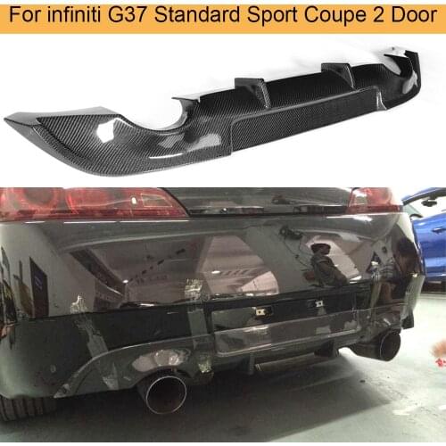 Rear Bumper Diffuser Lip Spoiler for Infiniti G37 Standard and Sport Coupe 2 Door 2009 - 2013 Not US Market Black FRP Diffuser