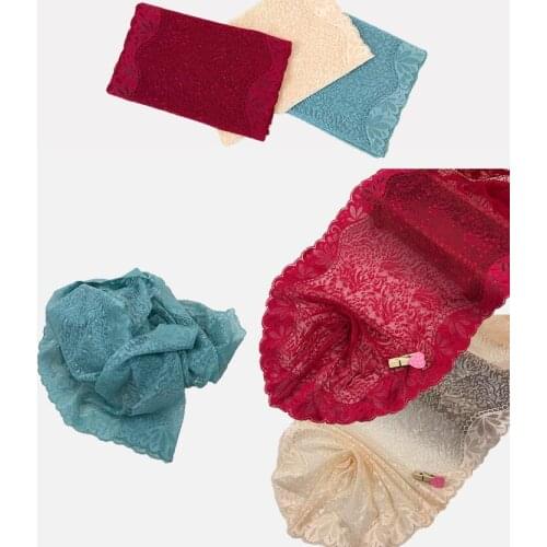 1 Meter 24cm Super Wide Lace Fabric Patchwork Elastic Stretch Lace Trim for Underwear DIY Garment Accessories