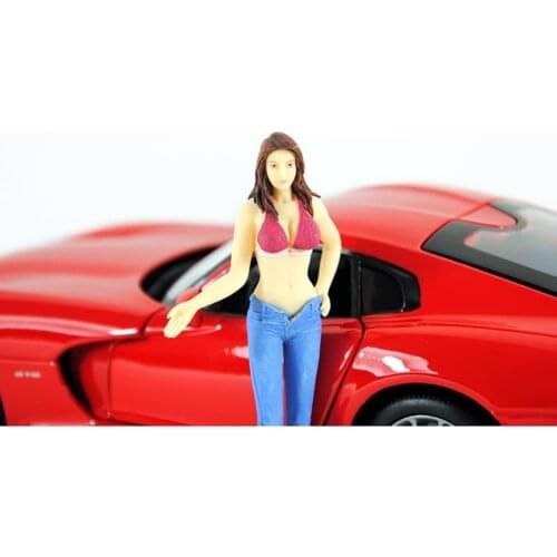 Figure Doll 1/18 Sexy Beauty Racing Girl Model Car Model Scene Display PVC Standing Dolls Models For Collection Ornaments PARTS