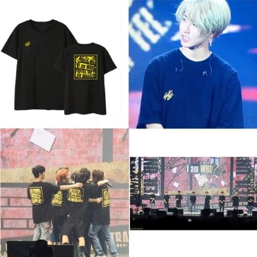 Stray Kids I am Who Korean Hip Hop streetwear t-shirt women men Summer loose T shirt harajuku Cotton Short Sleeve Tops Tee shirt