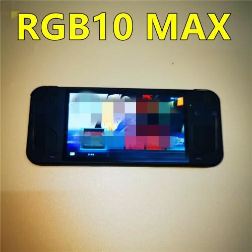 RGB10 MAX Game Console 5.0inch IPS Screen Video Game Player Open Source System Retro Game Handheld PS1 Game Player rgb10