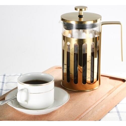 French Press Coffee Pot Stainless Glass Coffee Maker Turkish Coffee Pot for Making Tea Coffee At Home