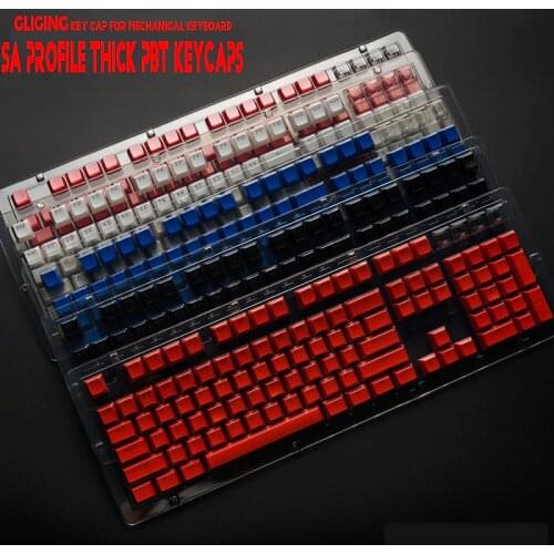 104 Key SA keycap Height Profile PBT Profile CARBON ZEALER Keycaps Backlit For Cherry mx Switch Mechanical Keyboard Cross Shaft
