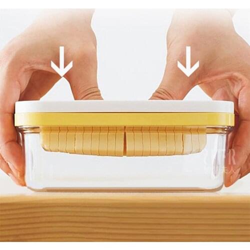 Snacks Food Container Butter Fast Cutting Crisper Home Tableware Butter Storage Box with Lid Butter Crisper Fresh-keeping Box