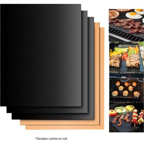 3 Color BBQ Grill Mat Barbecue outdoor Baking Non-stick Pad Reusable Cooking Plate 40 * 30cm For Party PTFE Grill Mat Tools