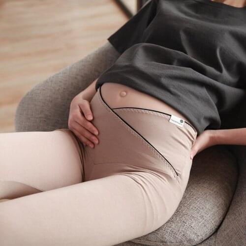 Summer 2021 Cotton Maternity Pants Adjustable Waist Pregnant Women Leggings Pregnancy Clothes Soft Slim Belly leggings Women