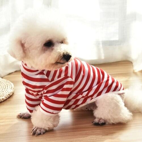 Cute Pet Clothes for Dog Cat Stripe Shirt Puppy Summer Clothing Chihuahua Teddy Vest Shirts Pets Product