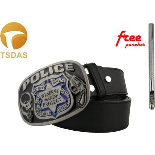 Fashion POLICE Belt Buckle 100*72mm Metal For 4cm Wide Belt Cool 3D Belt Buckle Head Classic Mens Jeans accessories