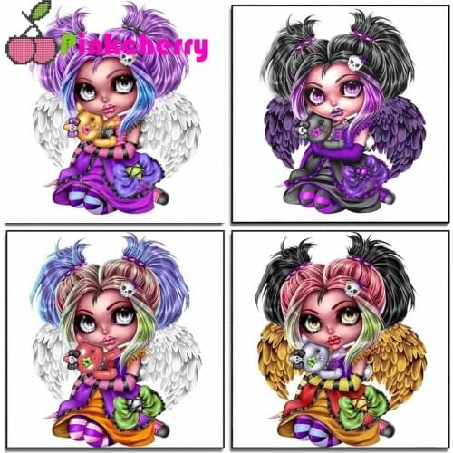 Cartoon Angel girl wings 5D DIY Diamond Painting diamond stitch Full Drill mosiac fairy Diamond Embroidery gift k1091