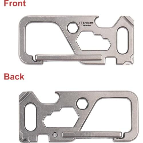 EDC Set Titanium Alloy Bottle Opener Keychain Multifunctional Hanging Buckle Pocket Repair Tool Screwdriver 62X26mm