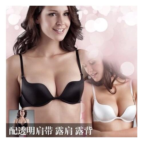 New Fashion Female underwear halter straps back transparent back bra sexy strapless halter wedding bridal beauty bra