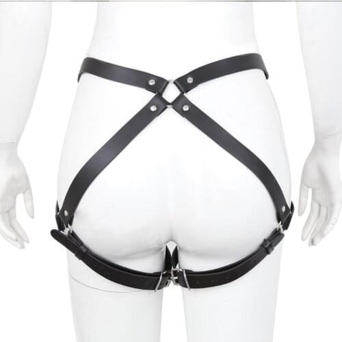 New leather Lingerie Harness Straps Suspender Erotic Bow Sword Belts metal Leg Harness Women Sex Fetish Exotic Accessories