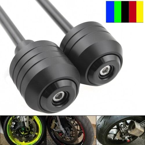 For APRILIA DORSODURO 750 SMV750 2007 2008 2009 2010 2011 2012 2013 Front Rear Wheel Slider Fork Axle Crash Protector Pad POM