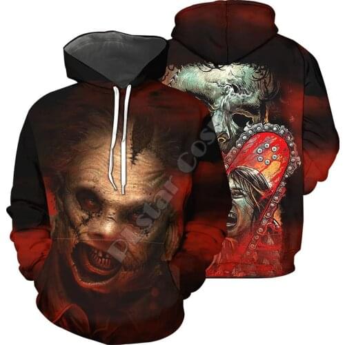 Leatherface Pullover Tracksuit Fashion Crewneck Men Women 3D printed Sweatshirts/Hoodies/jacket Halloween drop shipping 05
